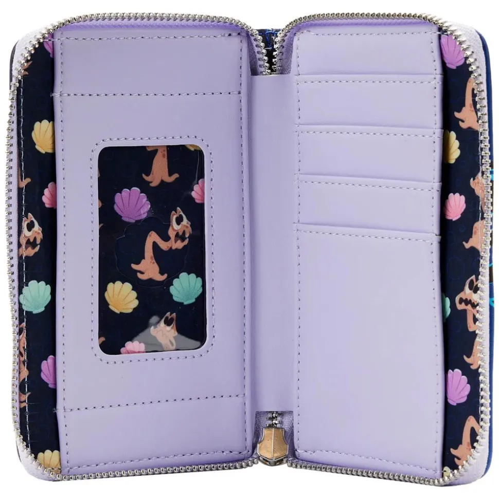 The Little Mermaid (1989) - Ursula Lair Glow in the Dark 4” Faux Leather Zip-Around Wallet