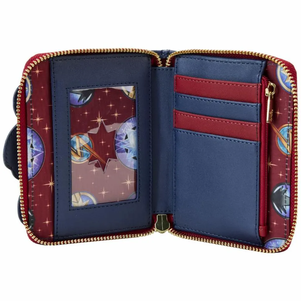 The Marvels (2023) - Symbol Glow in the Dark 4” Faux Leather Zip-Around Wallet
