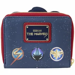 The Marvels (2023) - Symbol Glow in the Dark 4” Faux Leather Zip-Around Wallet