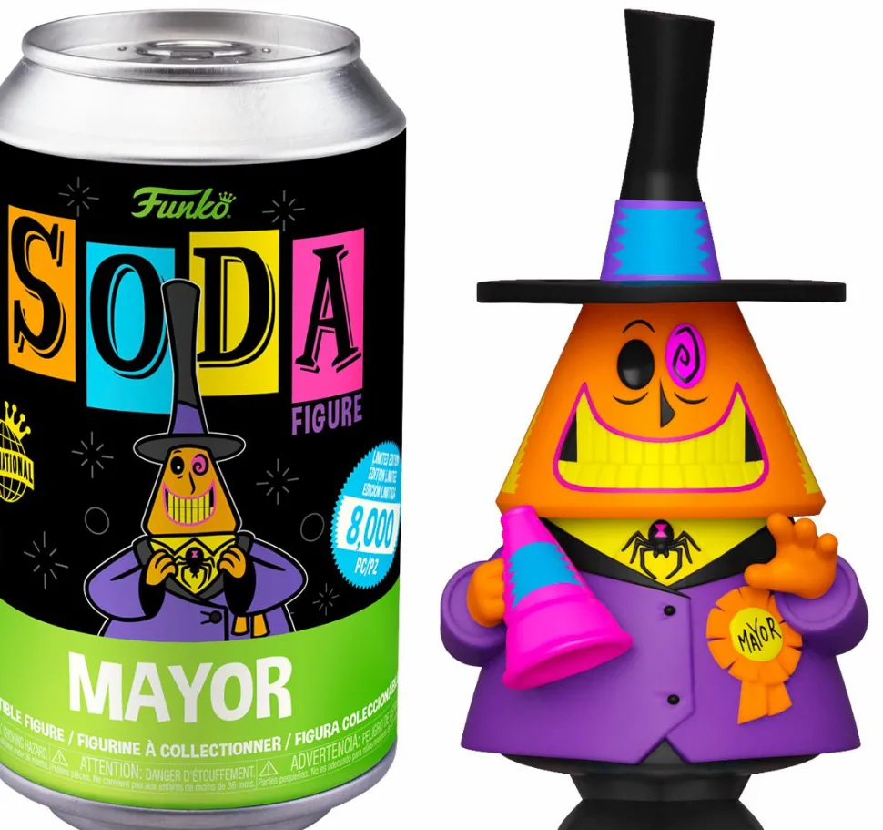 The Nightmare Before Christmas - Mayor Blacklight Vinyl SODA Figure in Collector Can (International Edition)