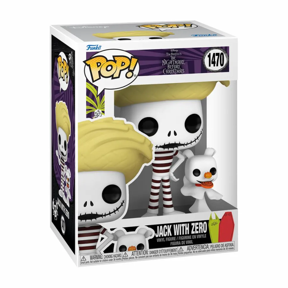 The Nightmare Before Christmas - Jack Skellington with Zero at the Beach Pop! Vinyl Figure