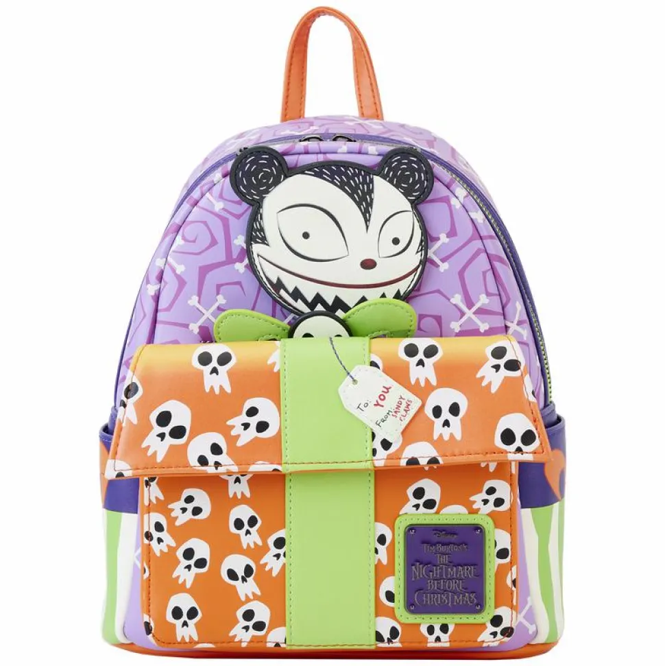 The Nightmare Before Christmas - Scary Teddy Present Glow in the Dark 10" Faux Leather Mini Backpack