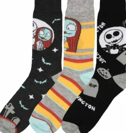 The Nightmare Before Christmas - Jack and Sally Crew Socks 3-Pack
