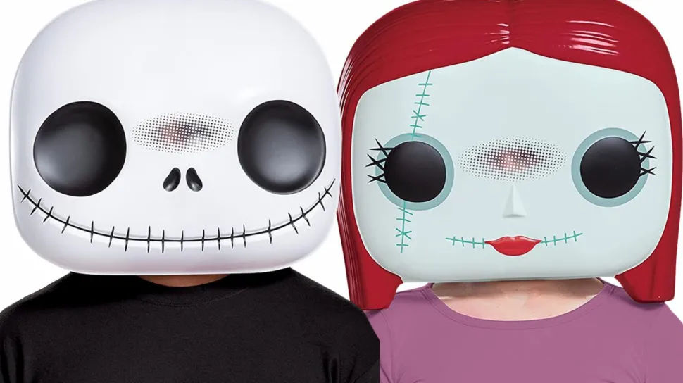 The Nightmare Before Christmas - Jack Skellington & Sally Funko Pop! Vacuform Mask Bundle (Set of 2)