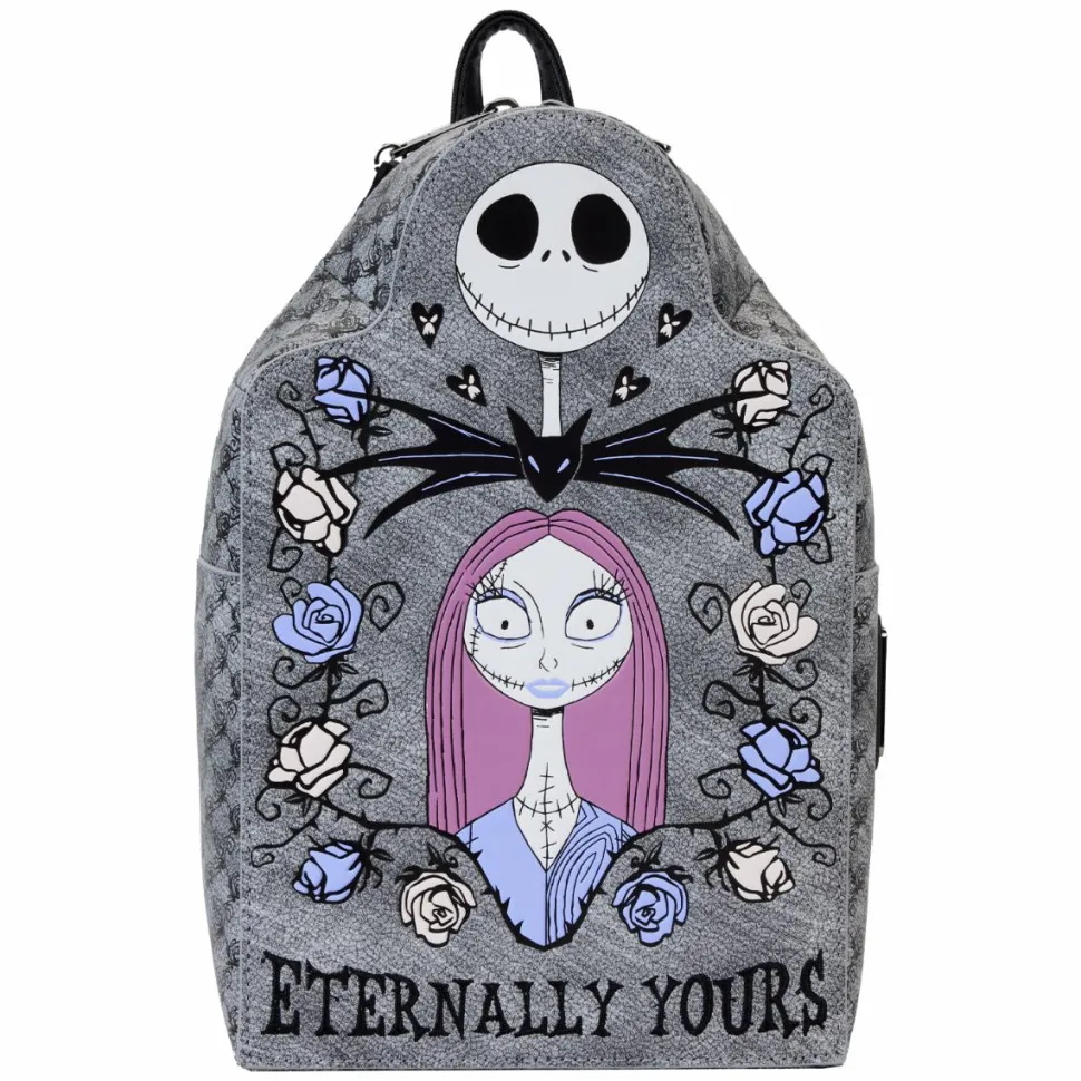 The Nightmare Before Christmas - Jack & Sally Eternally Yours Tombstone 11" Faux Leather Mini Backpack
