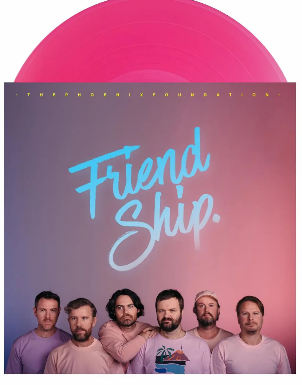 The Phoenix Foundation - Friend Ship LP + 7” Split Single Vinyl Record (Pink & Turquoise Coloured Vinyl)