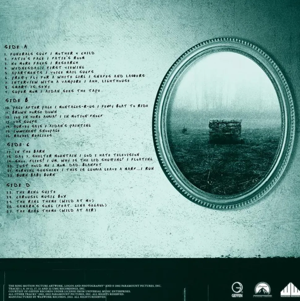 The Ring - Original Motion Picture Music by Hans Zimmer 2xLP Vinyl Record (Samara & The Well” Green & Black Marbled Vinyl & Cursed VHS Tape” Black with White Splatter Vinyl)