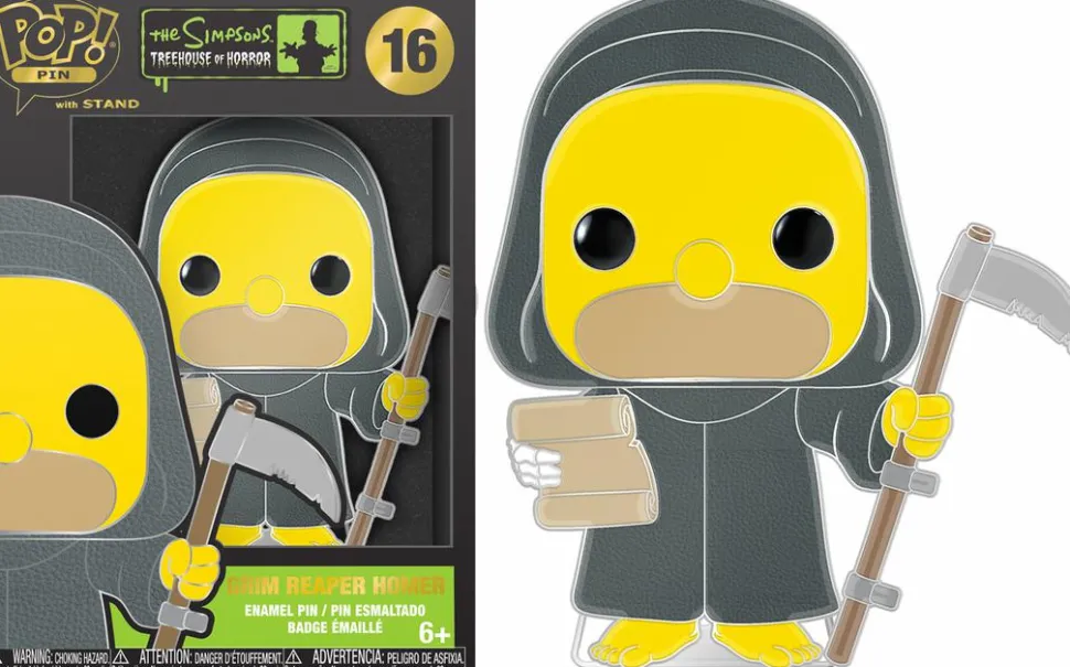 The Simpsons - Grim Reaper Homer 4" Enamel Pop! Pin