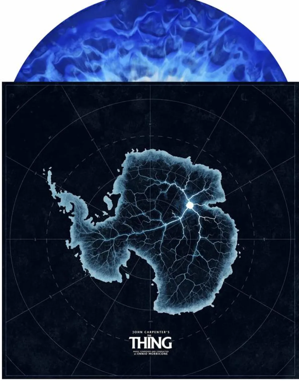 The Thing (1982) - Original Motion Picture Soundtrack by Ennio Morricone LP Vinyl Record (Trapped Under Ice Coloured Vinyl)