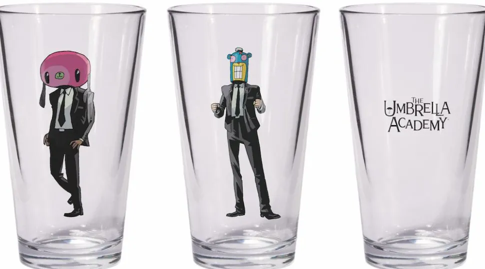 The Umbrella Academy - Hazel and Cha Cha Pint Glass Set of 2