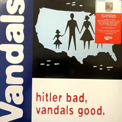 The Vandals - Hitler Bad, Vandals Good. LP Vinyl Record LP Vinyl Record (Blue & White Splatter Coloured Vinyl)