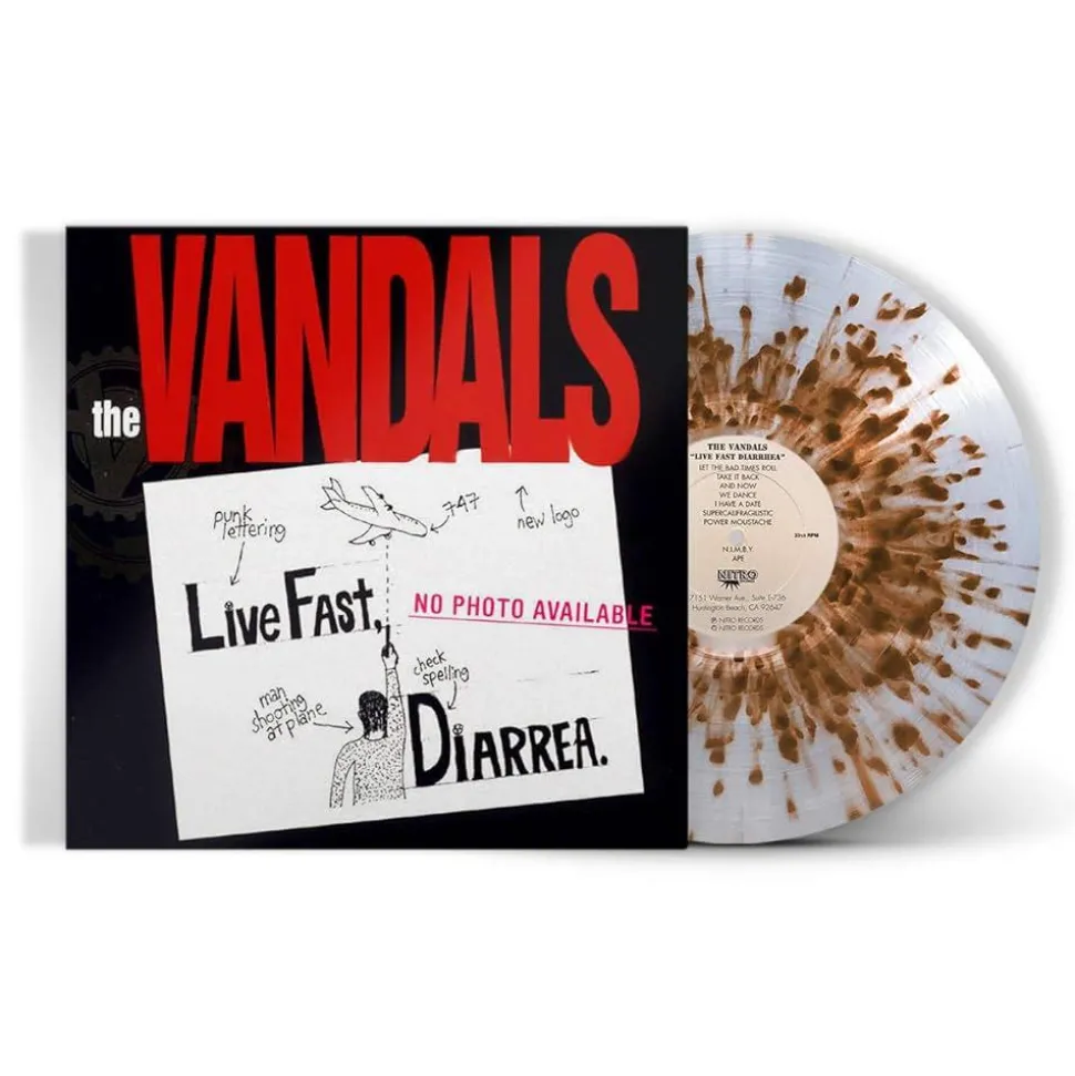 The Vandals - Live Fast Diarrhea LP Vinyl Record (Brown Splatter Coloured Vinyl)