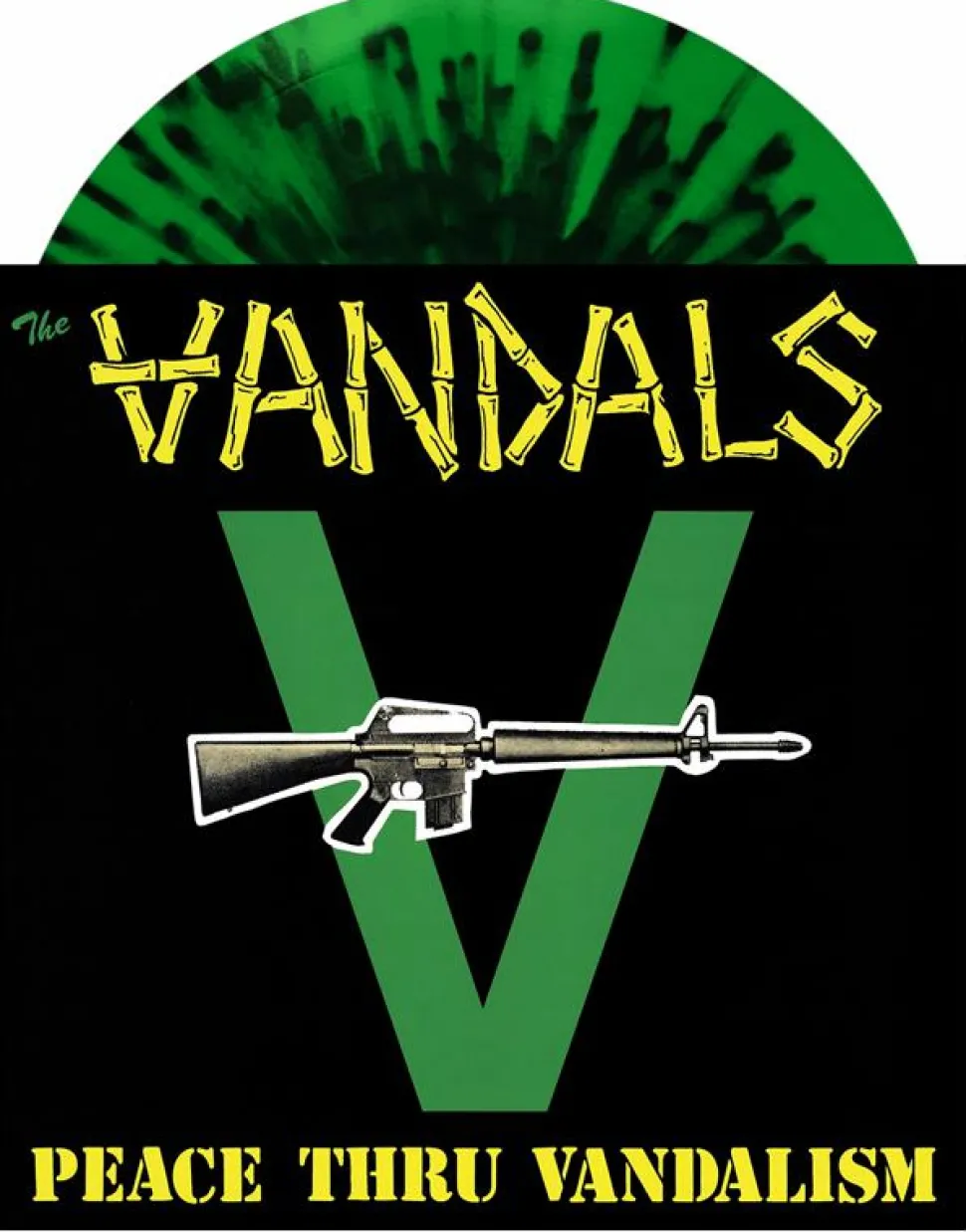 The Vandals - Peace Thru Vandalism LP Vinyl Record (Green & Black Splatter Coloured Vinyl)