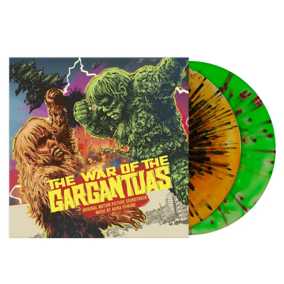 The War of the Gargantuas - Original Motion Picture Soundtrack Music By Akira Ifukube 2xLP Vinyl Record (“Sanda” & “Gaira” Orange & Green With Black Splatter Coloured Vinyl)