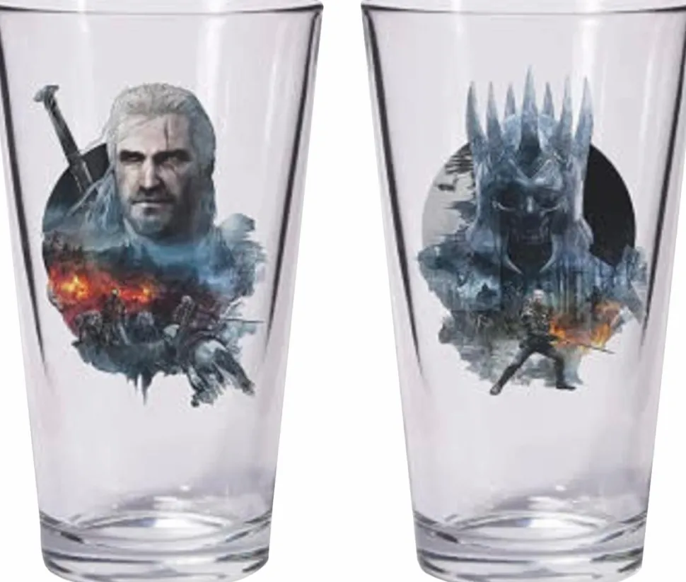 The Witcher 3: Wild Hunt - Geralt and Eredin Pint Glass (Set of 2)