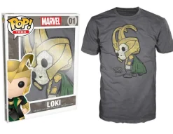 Thor - Loki Pop! Tees Mens Charcoal T-Shirt