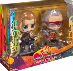 Thor 3: Ragnarok - Thor & Stan Lee Cameo Cosbaby (S) Hot Toys Figure 2-Pack