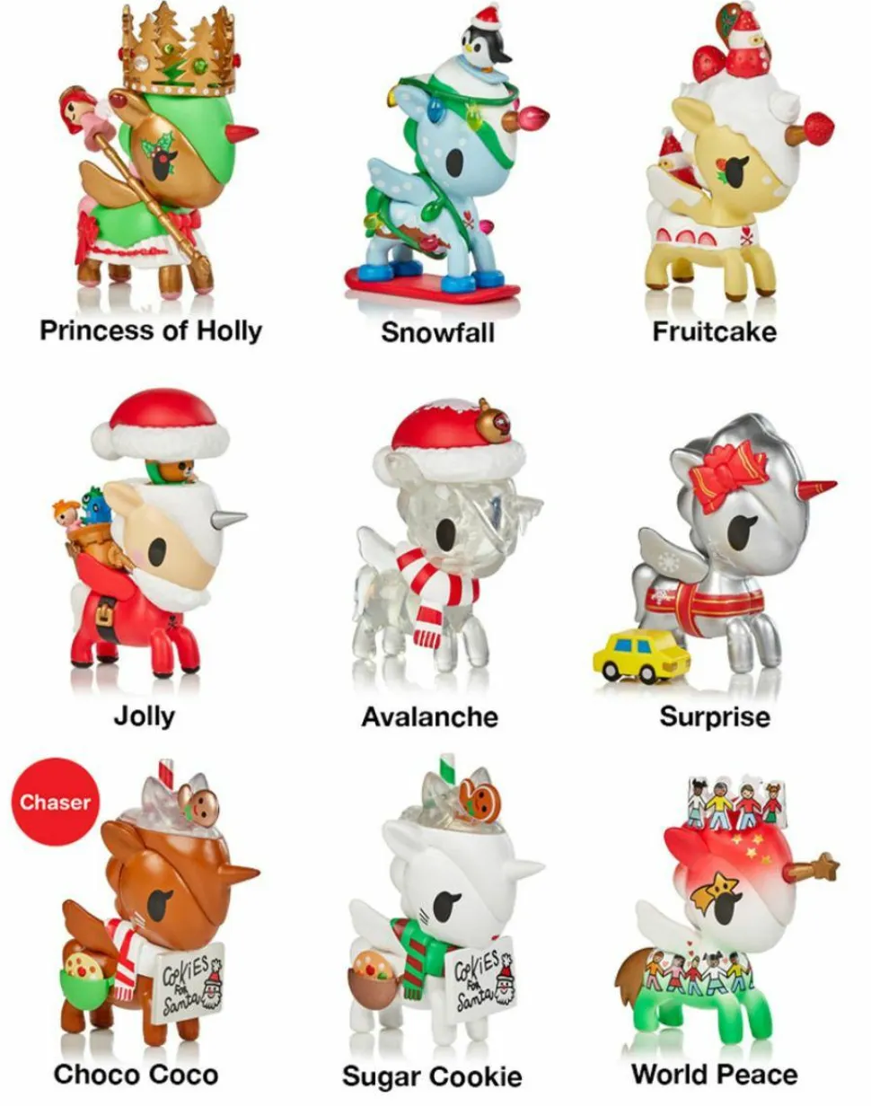 Tokidoki - Holiday Unicorno Series 4 Blind Box Vinyl Figure (Display of 8)