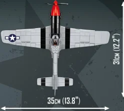 Top Gun: Maverick - North American P-51D Mustang Fighter Plane 1/32 Scale Building Block Construction Set (350 Pieces)