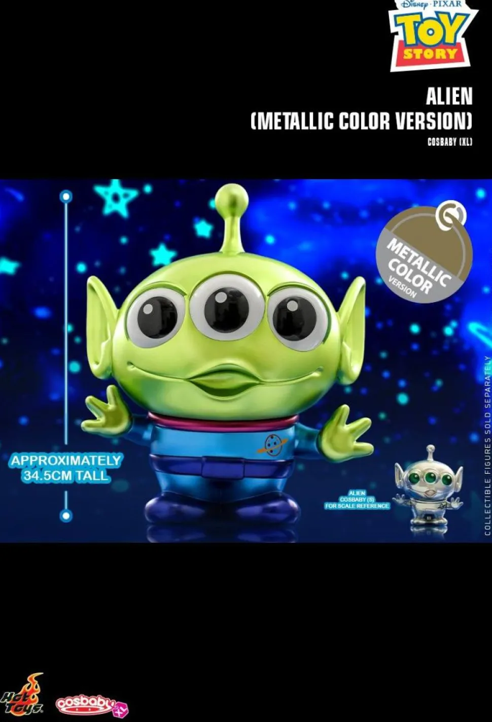 Toy Story - Alien Metallic Cosbaby (XL) Hot Toys Figure