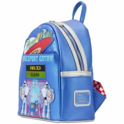 Toy Story - Pizza Planet Space Entry Lenticular Glow in the Dark 10” Faux Leather Mini Backpack