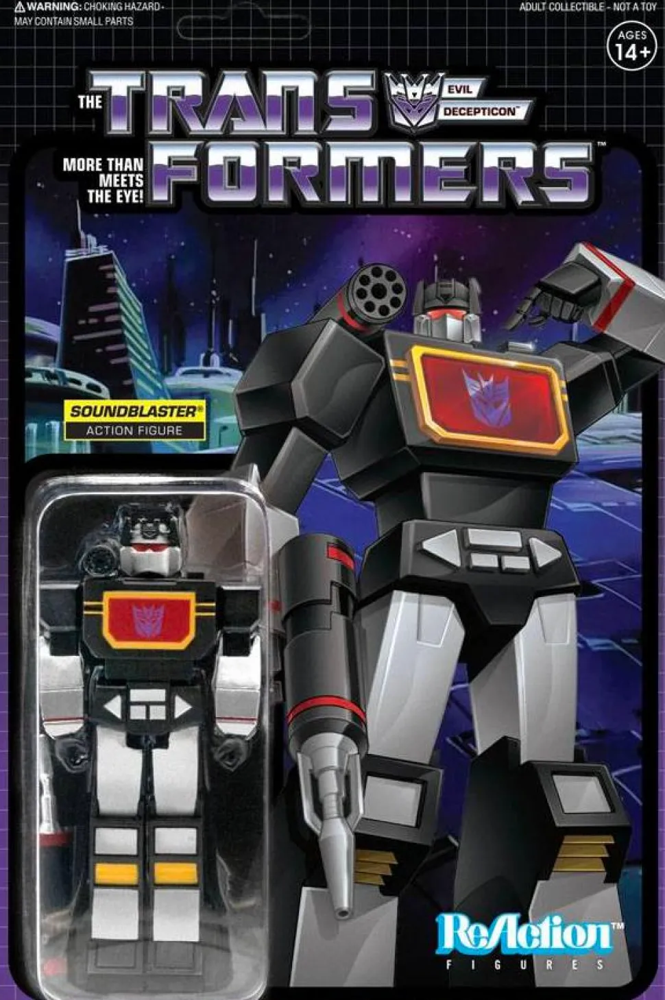 Transformers - Soundblaster Black Variant ReAction 3.75” Action Figure