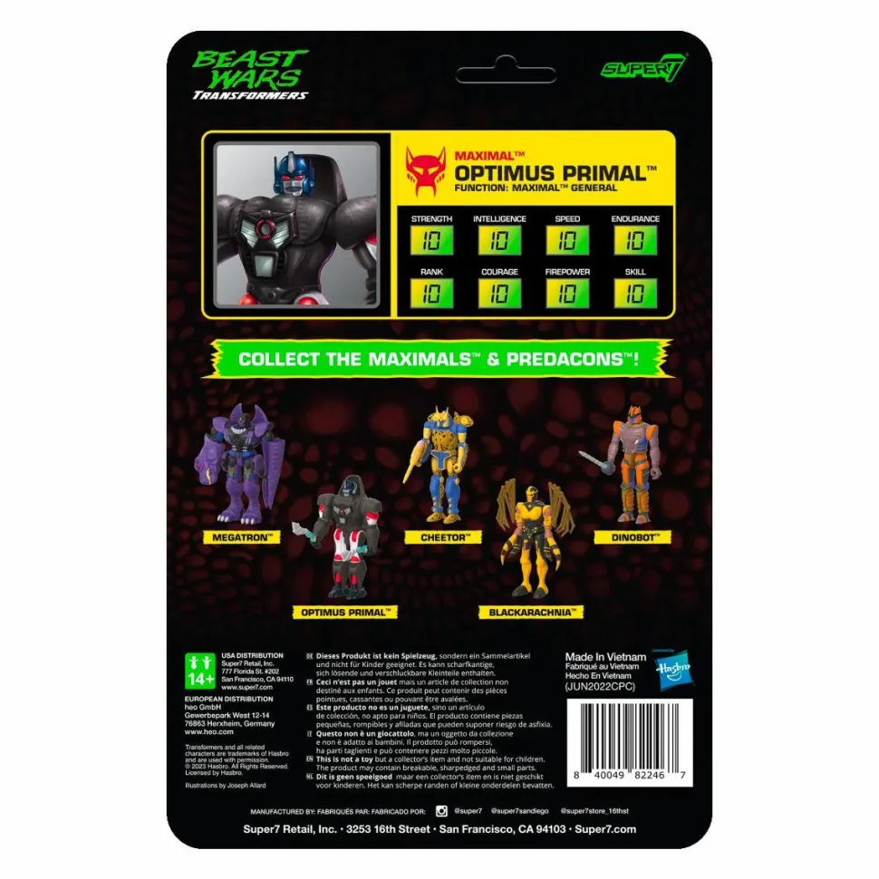 Transformers: Beast Wars - Optimus Primal ReAction 3.75" Action Figure