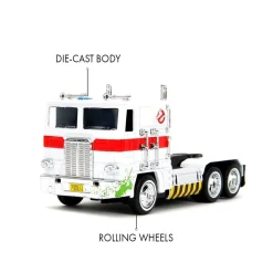 Transformers x Ghostbusters - Optimus Prime x Ecto-1 Mash-Up Hollywood Rides 1/32 Scale Die-Cast Vehicle Replica