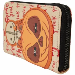 Trick 'r Treat - Sam Pumpkin 4" Faux Leather Zip-Around Wallet