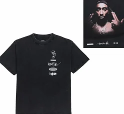 Tupac - Tupac x Primitive Stay Up Black Heavyweight T-Shirt