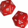 Ultra Pro - Dungeons & Dragons Heavy Metal Red & White D20 Dice 2-Pack