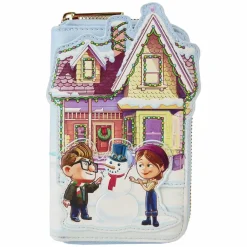 Up - House Holiday 4" Faux Leather Zip-Around Wallet