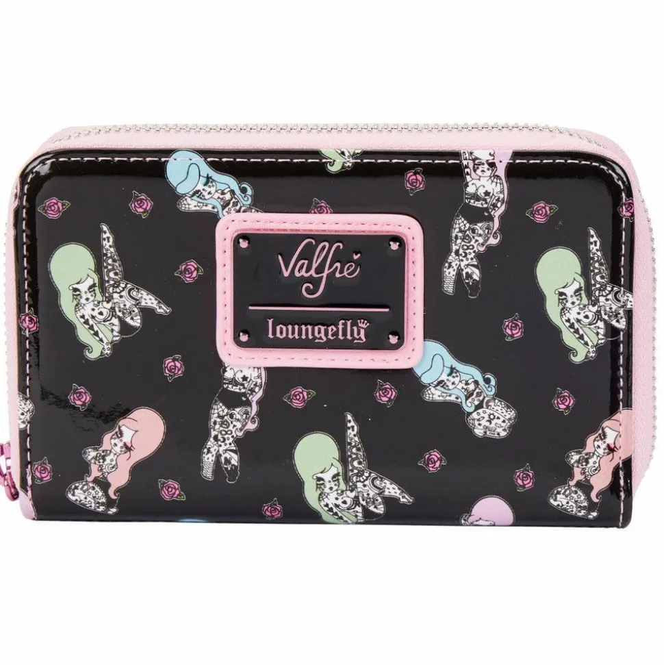 Valfre - Lucy Tattoo 4” Faux Leather Zip-Around Wallet