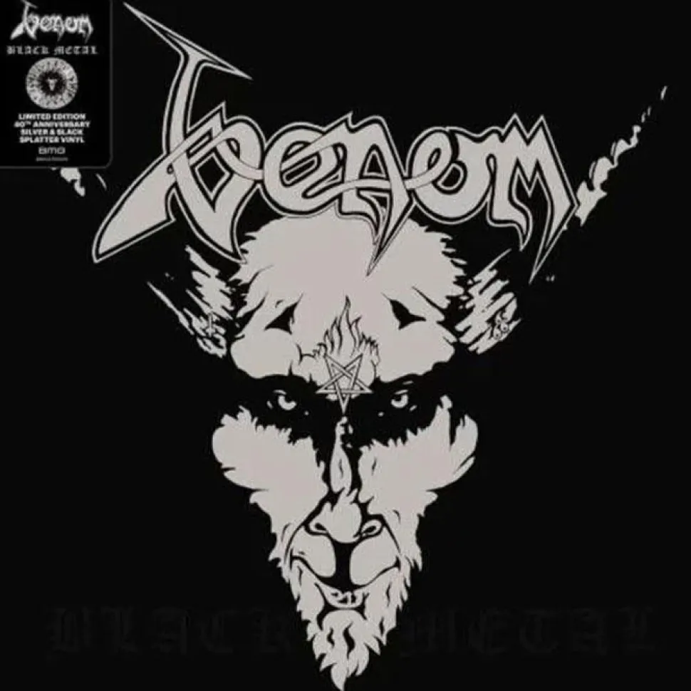Venom - Black Metal 40th Anniversary LP Vinyl Record (Silver & Black Splatter Vinyl)