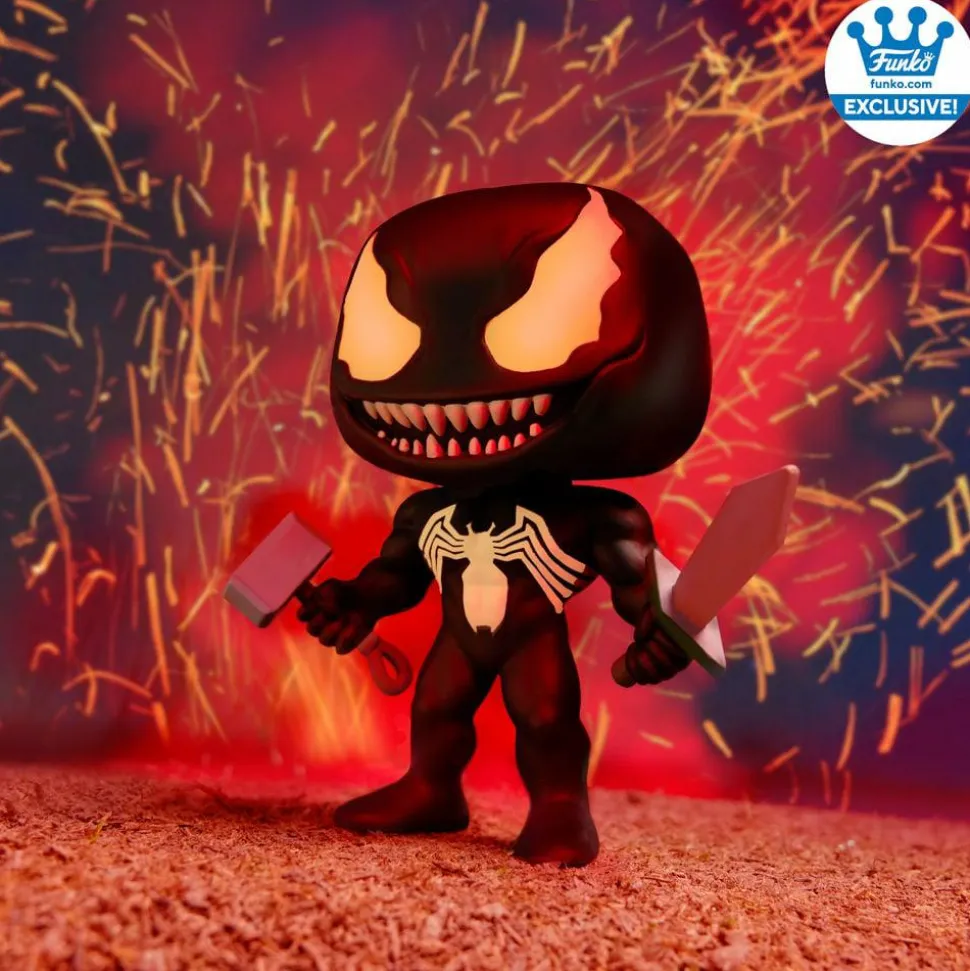 Venom - Venom with Mjolnir and Sword Glow-in-the-Dark Pop! Vinyl Figure (Funko / Popcultcha Exclusive)