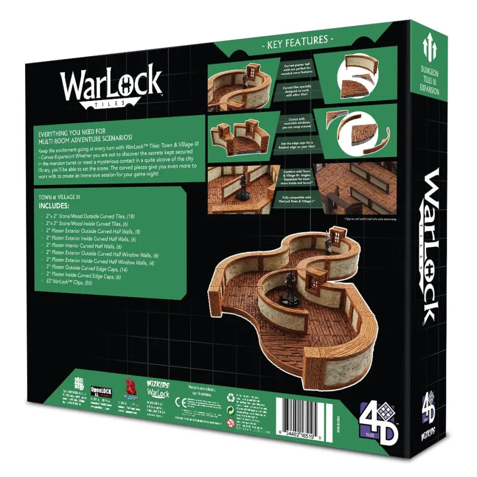 WarLock Tiles - Town & Village III Curves Expansion Pack