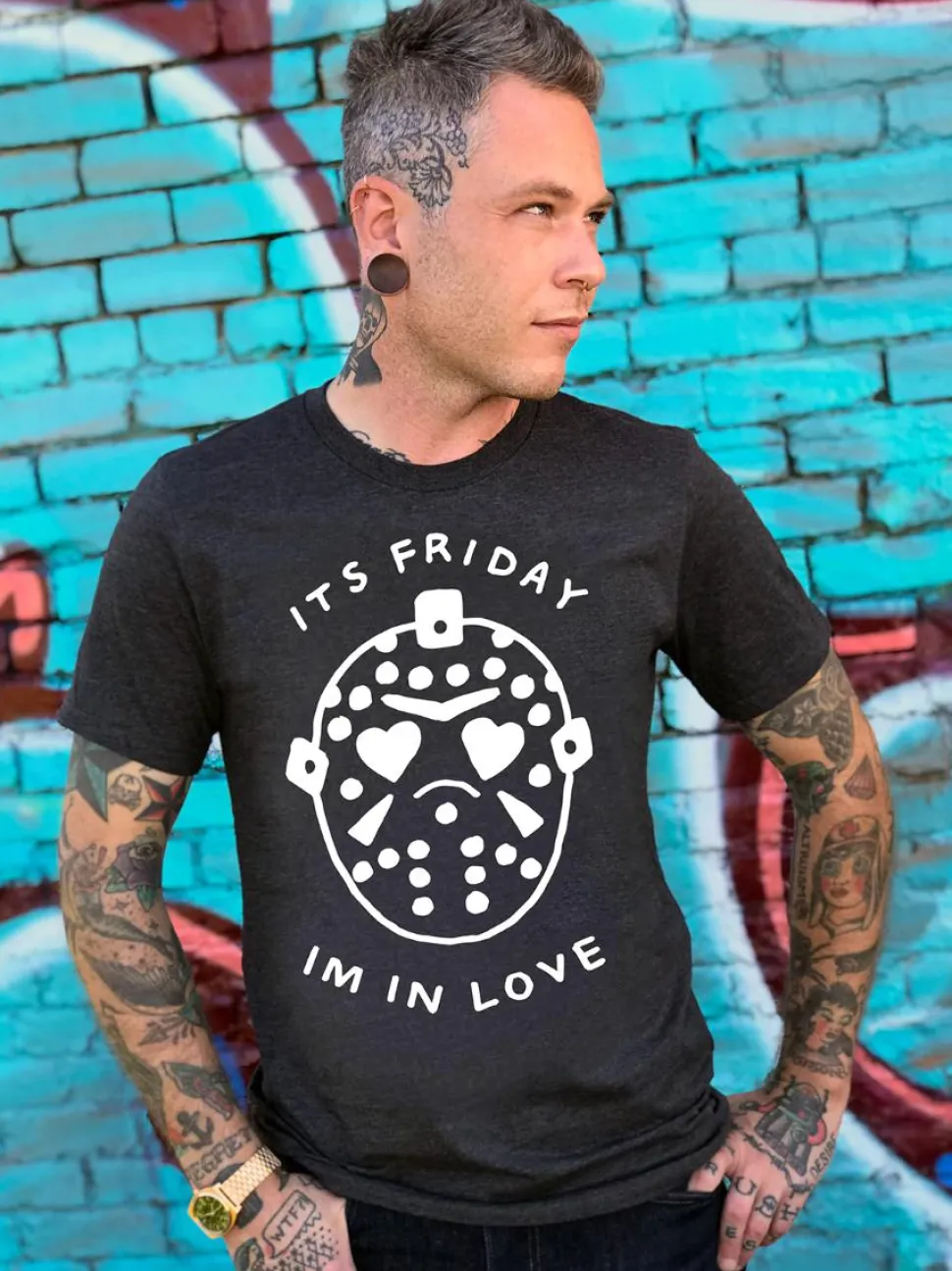 Waxwork Records x Personalhell - It’s Friday I’m In Love Black Unisex T-Shirt
