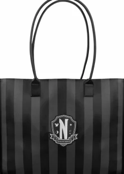 Wednesday (2022) - Black Nevermore Academy 16" Faux Leather Shopping Bag