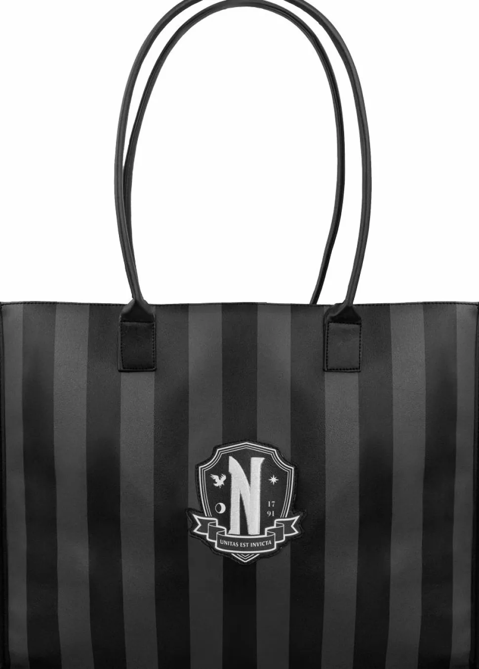Wednesday (2022) - Black Nevermore Academy 16" Faux Leather Shopping Bag