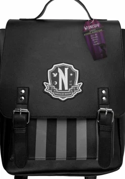 Wednesday (2022) - Black Nevermore Academy 12" Faux Leather Backpack