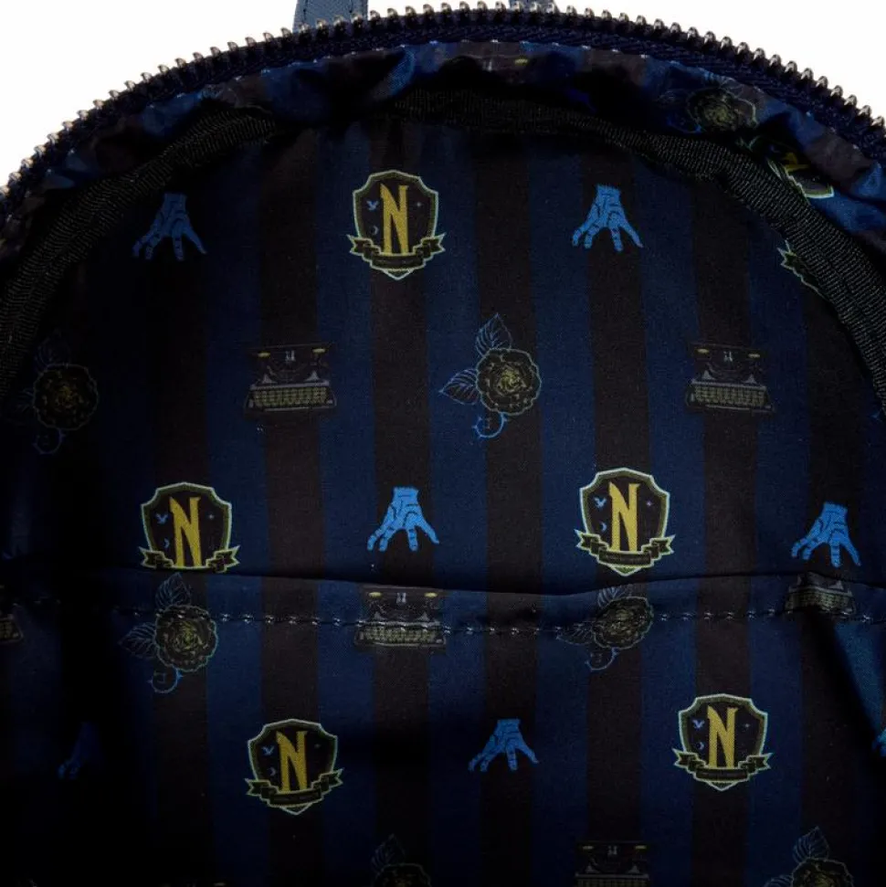 Wednesday (2022) - Nevermore Academy Castle Glow in the Dark 10" Faux Leather Mini Backpack