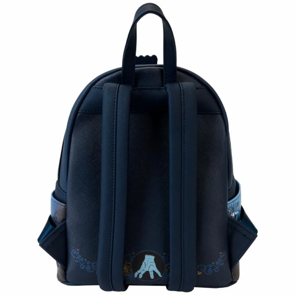 Wednesday (2022) - Nevermore Academy Castle Glow in the Dark 10" Faux Leather Mini Backpack