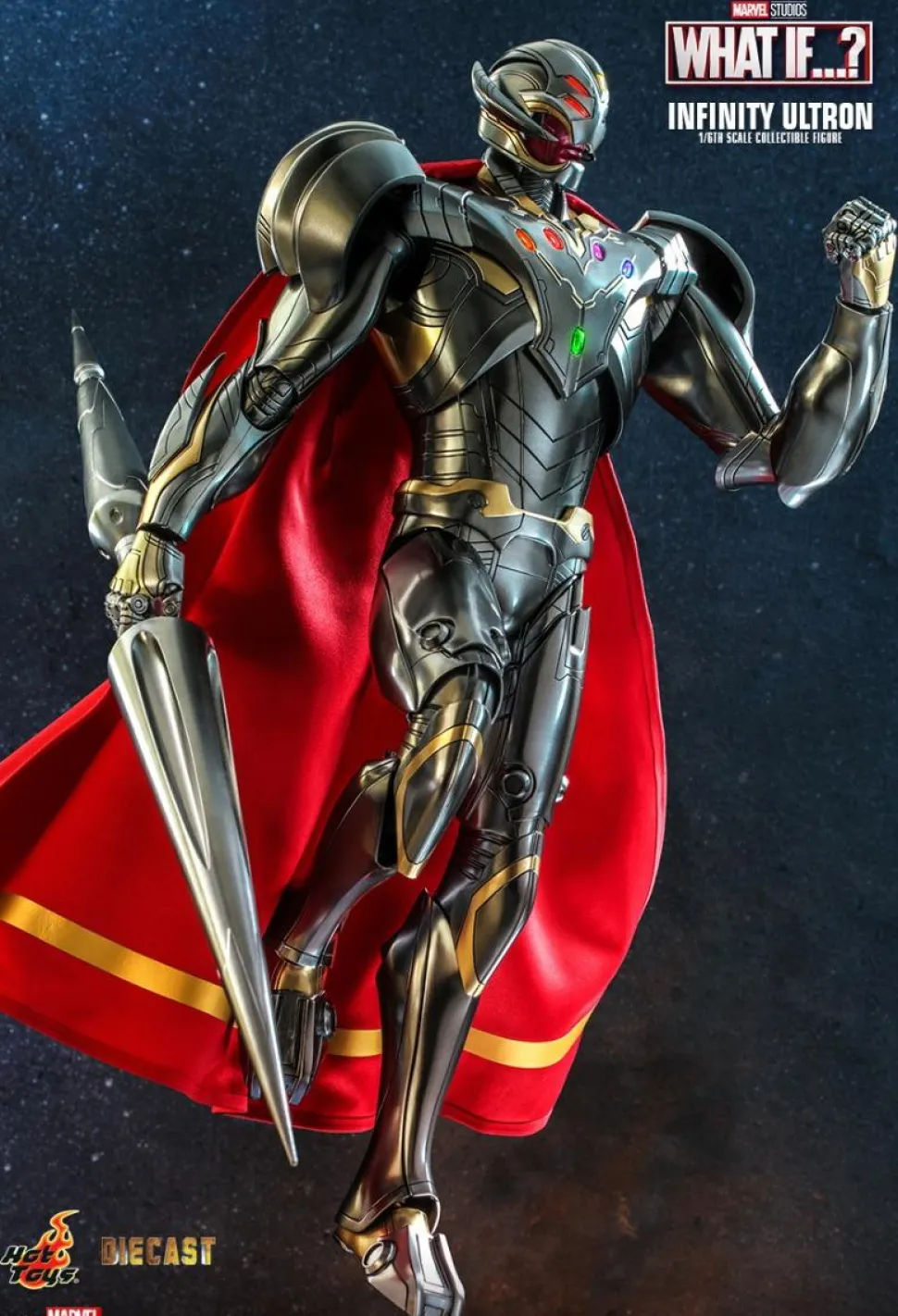 What If…? - Captain Carter, Infinity Ultron, Zombie Hunter Spider-Man, Steve Rogers & The Hydra Stomper 1/6th Scale Hot Toys Action Figure Bundle (Set of 4)