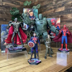 What If…? - Captain Carter, Infinity Ultron, Zombie Hunter Spider-Man, Steve Rogers & The Hydra Stomper 1/6th Scale Hot Toys Action Figure Bundle (Set of 4)