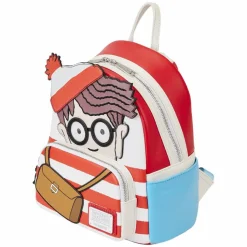 Where’s Waldo? - Waldo Cosplay 10” Faux Leather Mini Backpack