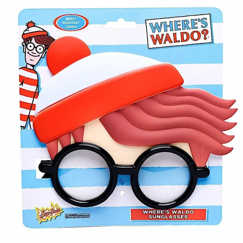 Where’s Waldo? - Wally Sun-Staches Sunglasses (One Size)