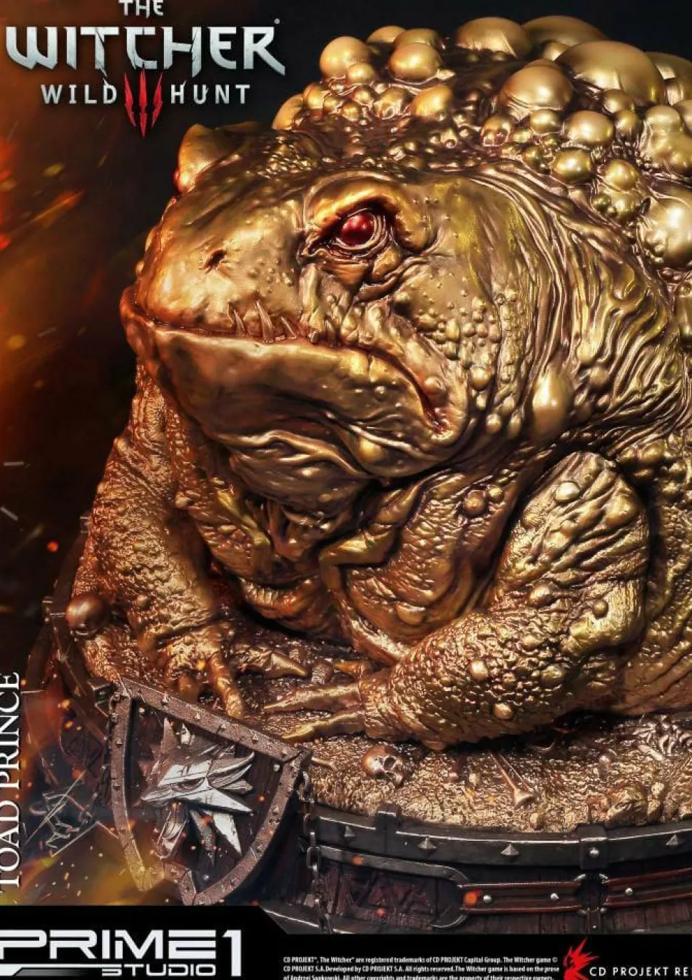 Witcher 3: Wild Hunt - Toad Prince of Oxenfurt Gold Version 13” Statue