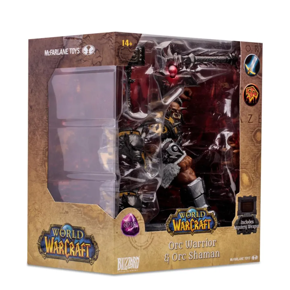 World of Warcraft - Orc Warrior & Orc Shaman (Epic) 1/12th Scale Posed Figure