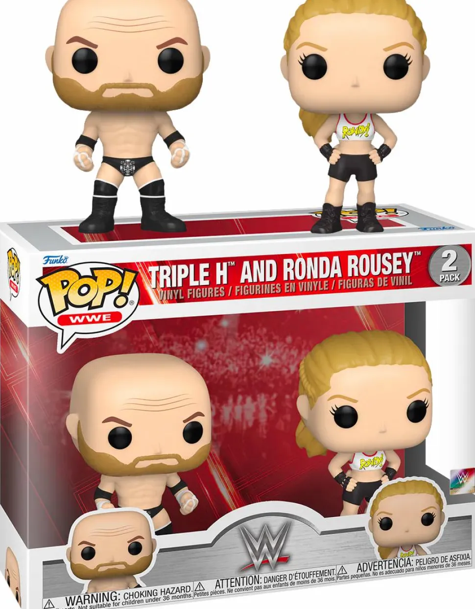 WWE - Triple H & "Rowdy" Rhonda Rousey Pop! Vinyl Figure 2-Pack