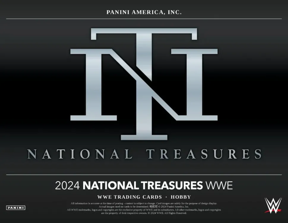WWE Wrestling - 2024 Panini National Treasures WWE Trading Cards Hobby Box (Display of 1)